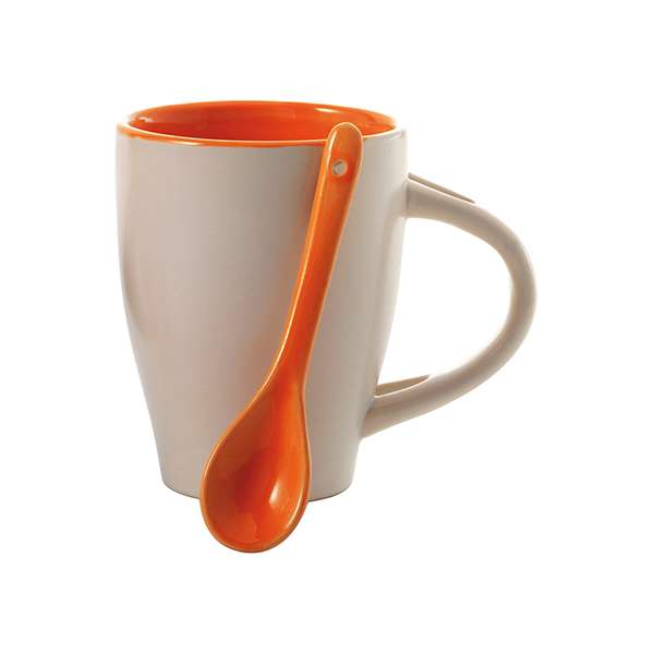 Coffee mug with spoon 300ml