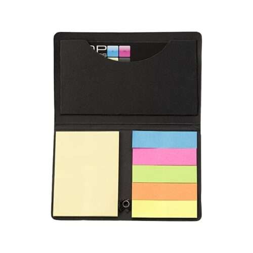 Card case with sticky tabs