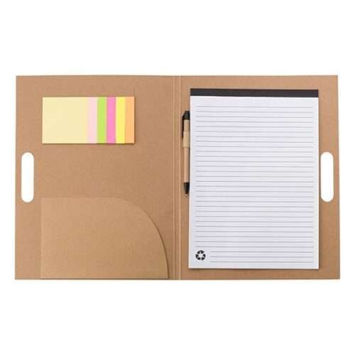 Folder with natural card cover