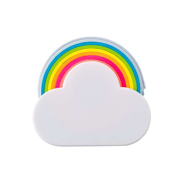 Cloud and rainbow memo tape dispenser