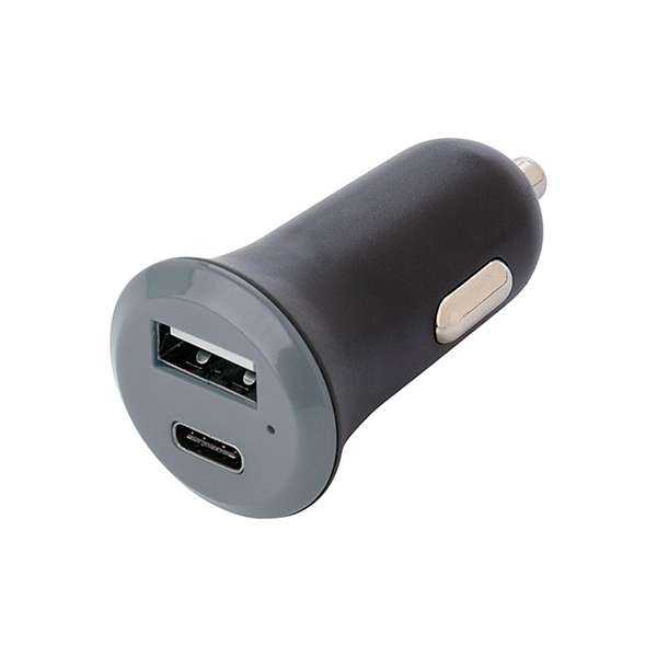 USB car charger with two ports