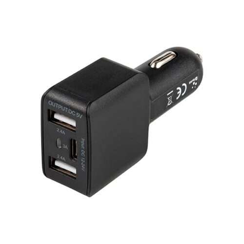 ABS USB car charger with three ports
