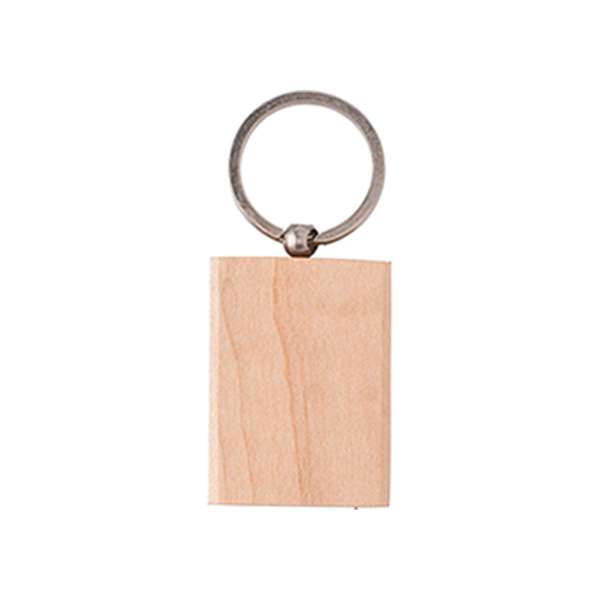 Rectangular wooden keyring
