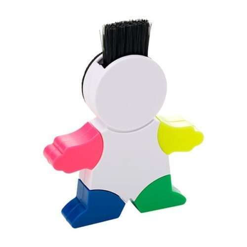 Highlighter with a screen cleaner
