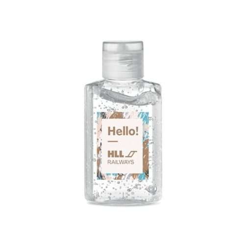 Hand cleanser gel in PET bottle with flip cap