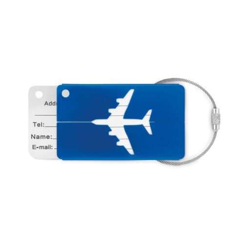 Aluminium airplane luggage tag