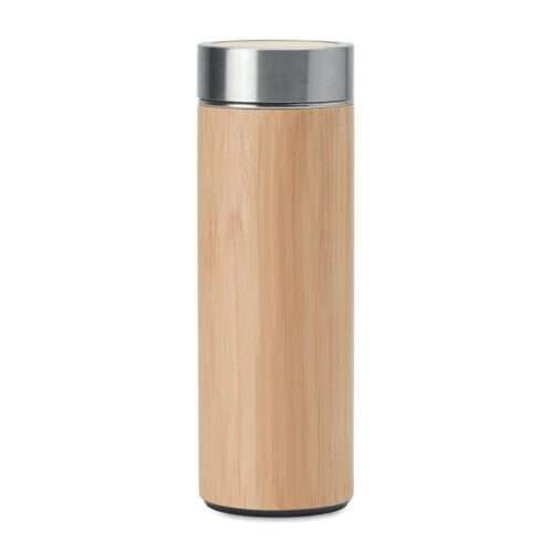 Double wall flask with bamboo cover 400ml