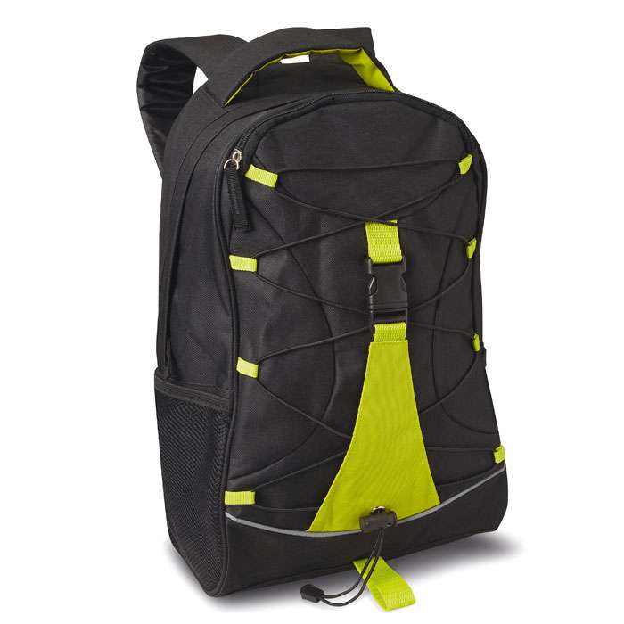 Backpack with colourful contrasting facing
