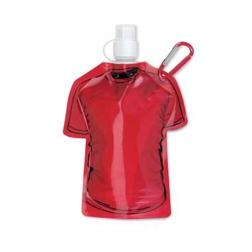 red T-shirt Foldable water bottle in