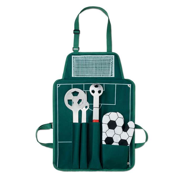 Football barbecue set with apron