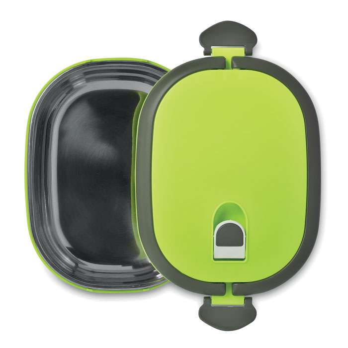Lunch box with air tight lid and metal inside