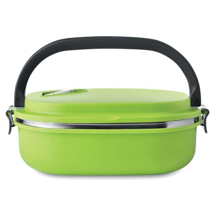 Lunch box with air tight lid and metal inside