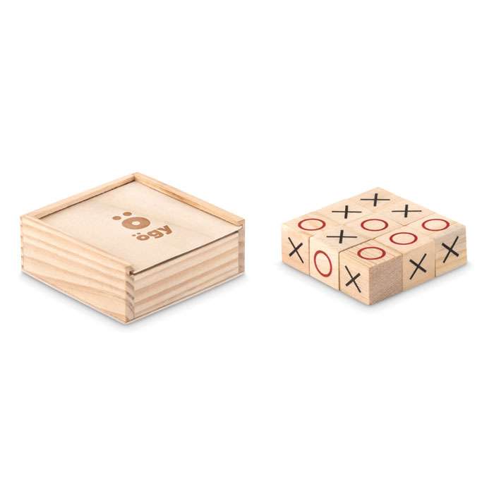 Wooden tic tac toe game set