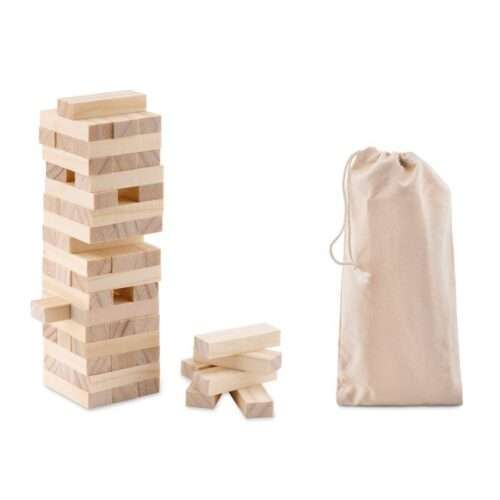 Wooden toppling tower
