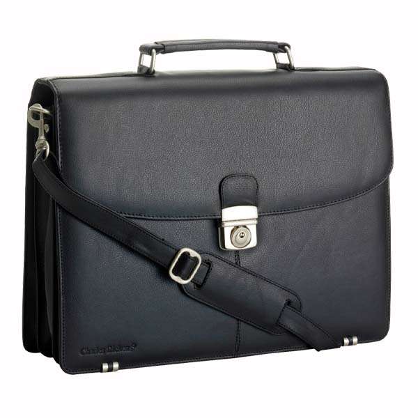 Charles Dickens® leather briefcase