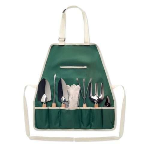 Set of 7 garden tools in an apron
