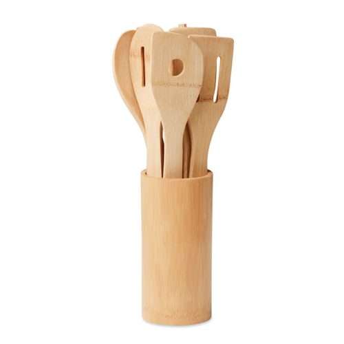 Bamboo 6 piece kitchen utensils set
