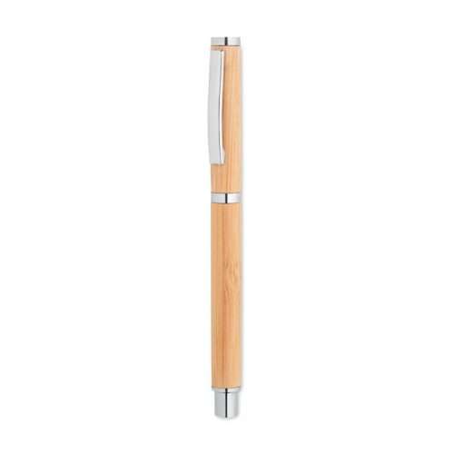 Bamboo barrel roller ball pen