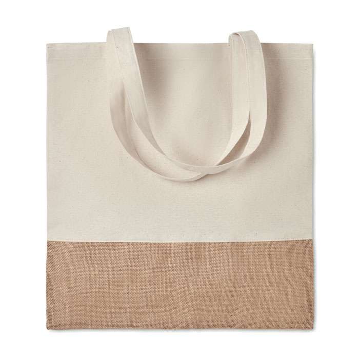 Cotton Shopping bag with jute detail