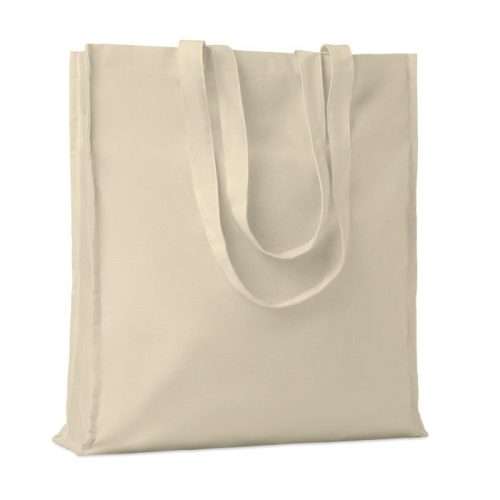 Cotton shopping bag with gussets
