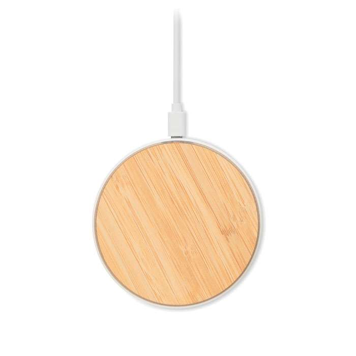 Wireless charger 10W in bamboo top